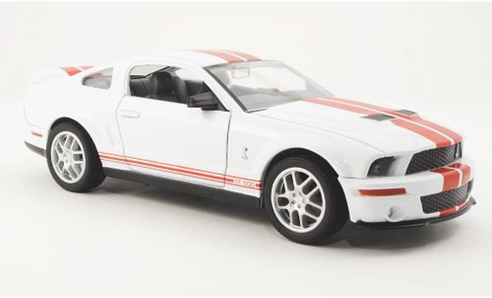 Shelby GT 1/24 Yat Ming 500 white 2007 avec red Streifen diecast model cars