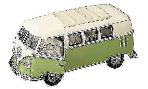Volkswagen Combi Base 1/18 Yat Ming bus white/green 1962 diecast model cars
