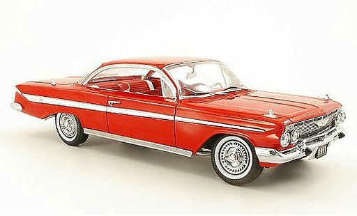 Chevrolet Impala Coupe 1/18 Sun Star 1961 Sport red diecast model cars