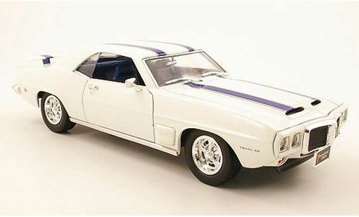 Pontiac Firebird 1969 1/18 Yat Ming trans am white/blue diecast model cars