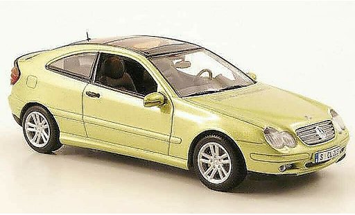 Mercedes Classe C Coupe 1/43 Minichamps green 2001 diecast model cars