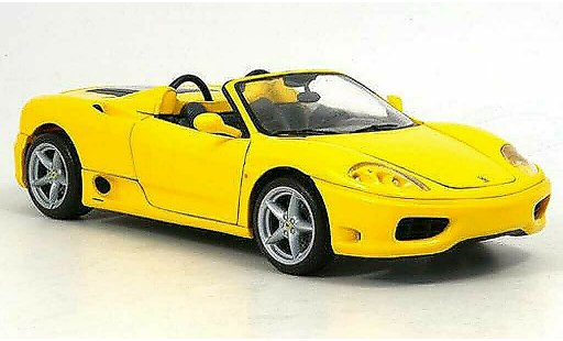 Ferrari 360 Modena 1/18 Hot Wheels spider yellow diecast model cars