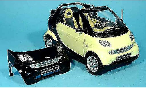 Smart Cabriolet Base 1/18 Kyosho green (bodypanel black) diecast model cars