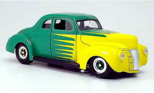 Ford Hot Rod 1940 1/18 Eagle deluxe coupe hot rod green/yellow diecast model cars