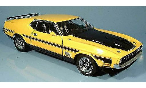 Ford Mustang Mach 1 1/18 Autoart i fastback yellow diecast model cars