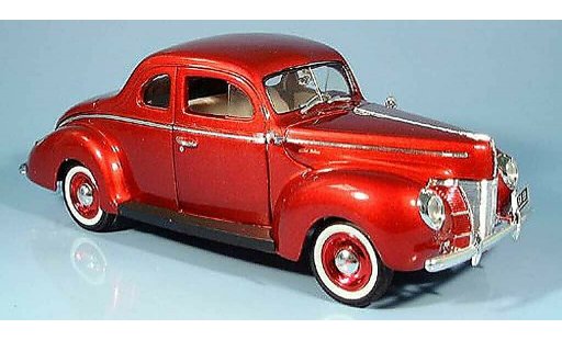 Ford 1940 Coupe 1/18 Motormax red diecast model cars