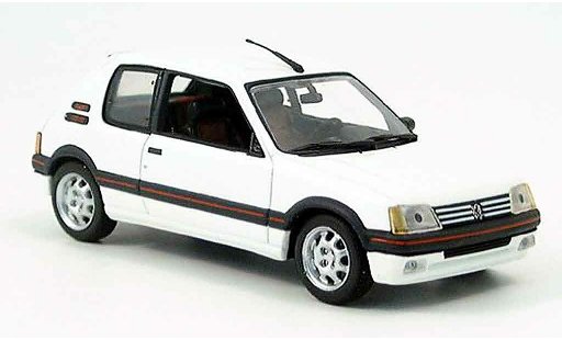 Peugeot 205 GTI 1/43 Minichamps 1.9 Blanc Meije 1990 diecast model cars