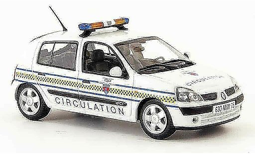 Renault Clio Base 1/43 Norev circulation paris police (fr) 2002 diecast model cars