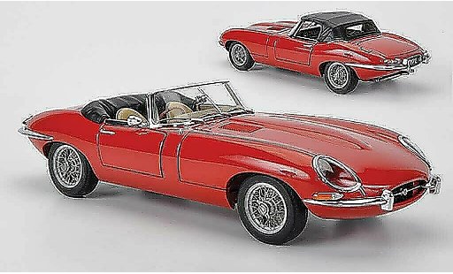 Jaguar E-Type Roadster 1/18 Autoart Series I 3.8 red diecast model cars