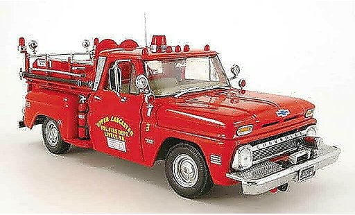 Chevrolet C-20 pompiers 1/18 Sun Star pick up camion pompier lancaster (us) 1965 diecast model cars
