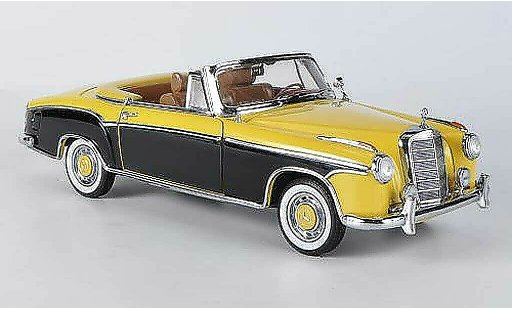 Mercedes 220 Cabriolet 1/18 Sun Star SE Convertible yellow/black 1958 diecast model cars