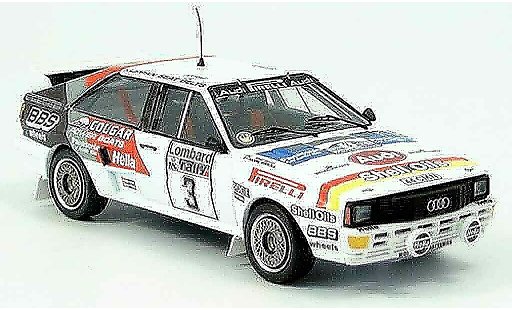 Audi Quattro rallye 1/43 Trofeu No.3 Mikkola Hertz RAC Rally 1984 diecast model cars
