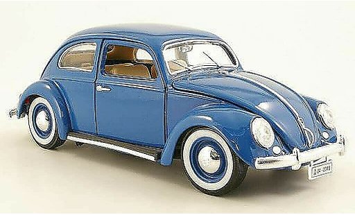 Volkswagen Kafer Base 1/18 Burago blue 1955 diecast model cars