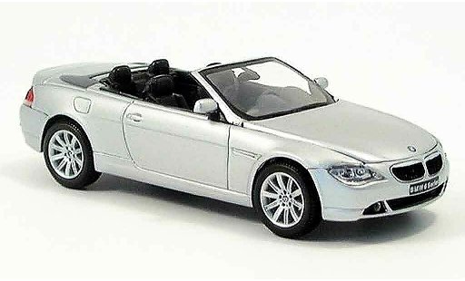 Bmw 645 Cabriolet 1/43 Kyosho E64 CI Convertible grey metallisee hood liegt bei diecast model cars