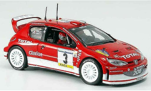 Peugeot 206 WRC 1/43 Vitesse winner spanien g. panizzi no. 3 2003 diecast model cars