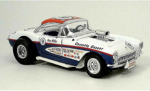 Chevrolet Corvette course 1/18 Yat Ming C1 gasser white blue no.9 1957 diecast model cars
