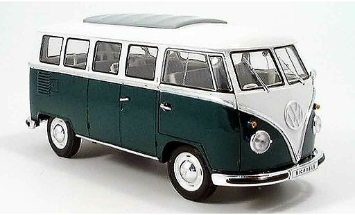 Volkswagen Combi Base 1/18 Spark bus green/white 1962 diecast model cars