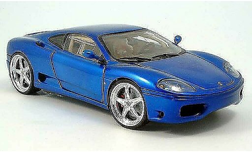 Ferrari 360 Modena 1/18 Hot Wheels tuning blue 2003 diecast model cars