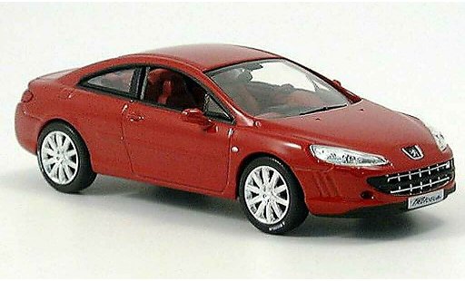 Peugeot 407 coupe 1/43 Norev red Prasentationsmodell Autosalon Genf diecast model cars