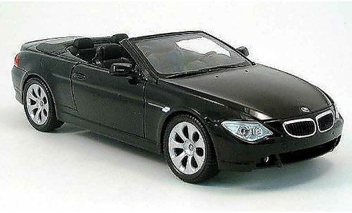 Bmw 645 Cabriolet 1/18 Welly E64 ci black 2004 diecast model cars
