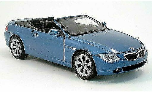 Bmw 645 Cabriolet 1/18 Welly E64 ci blue 2004 diecast model cars