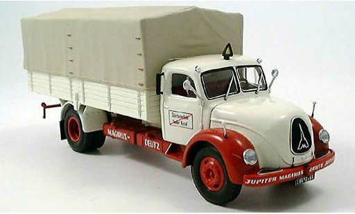 Magirus S 7500 Jupiter 1/43 Minichamps flatbed beige/red diecast model cars