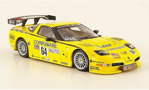 Chevrolet Corvette course 1/43 Minichamps C5 R GTS No.64 Compuware 24h Le Mans 2004 diecast model cars