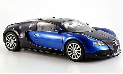 Bugatti Veyron coupe 1/18 Autoart 16.4 eb blue black diecast model cars