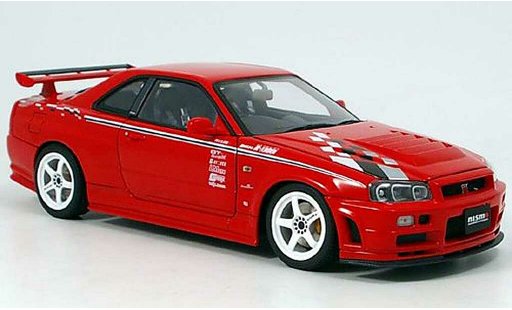 Nissan Skyline R34 1/18 Autoart gt-r r-tune r1 red 2002 diecast model cars