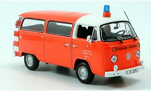 Volkswagen Combi Base 1/43 Minichamps t2 bus pompier frankfurt 1976 diecast model cars