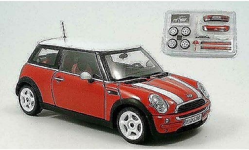 Mini Cooper D 1/18 Kyosho red avec bandes whites diecast model cars