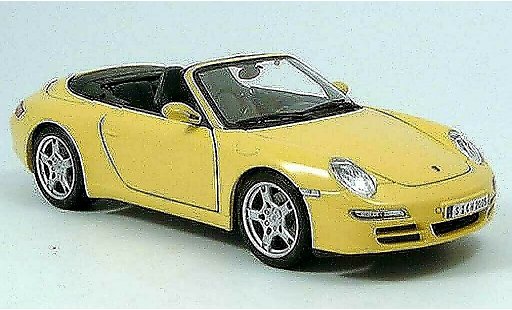Porsche 911 Cabriolet 1/18 Maisto Convertible S yellow diecast model cars