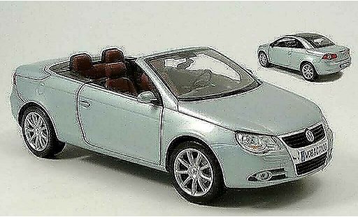 Volkswagen Eos Base 1/18 Norev grey metallisee blue cabriolet-coupe 2006 diecast model cars