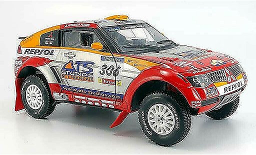 Mitsubishi Pajero Evolution 1/18 Solido evo no.306 ats rallye barcelona-dakar 2005 diecast model cars