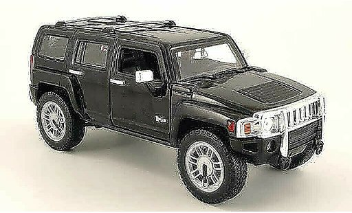 Hummer H3 Base 1/18 Hot Wheels SUV black diecast model cars
