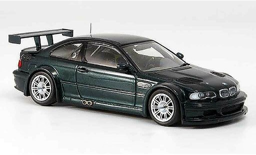 Bmw M3 coupe 1/43 Minichamps GTR E46 green Strassenausfuhrung 2001 diecast model cars
