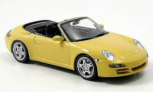 Porsche 911 S 1/43 Minichamps Carrera 911 Carrera Convertible yellow 2005 diecast model cars