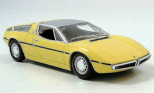Maserati Bora Base 1/43 Minichamps yellow 1972 diecast model cars