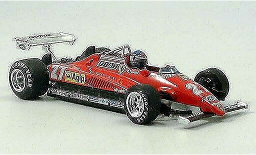 Ferrari 126 C2 1/43 Brumm No.27 Tambay GP Monza with Pilot diecast model cars