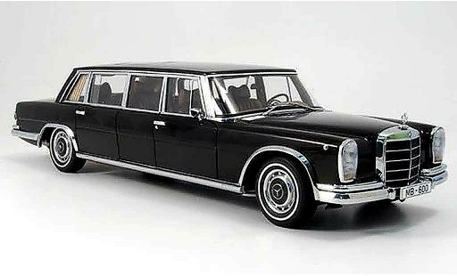 Mercedes 600 Pullman 1/18 Autoart lwb gardinen in heckscheibe etc. diecast model cars