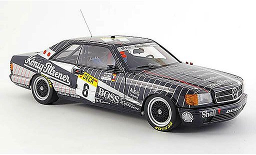 Mercedes 500 Coupe 1/18 Autoart (w126) amg no.6 24h spa 1989 diecast model cars