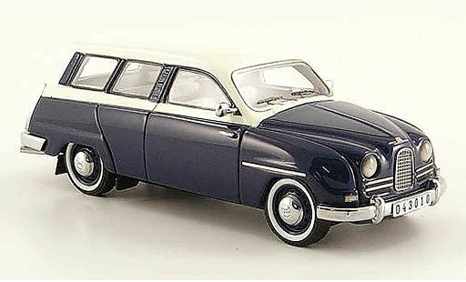Saab 95 Base 1/43 Neo blue white 14 diecast model cars
