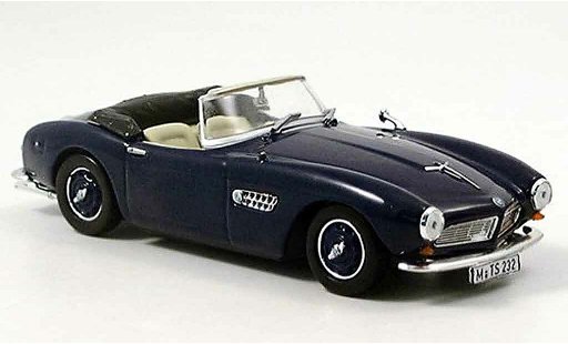 Bmw 507 cabriolet 1/43 Norev blue geoffnetes hood 1956 diecast model cars