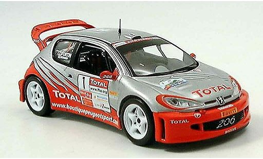 Peugeot 206 WRC 1/43 IXO no.1 bernardi fortin rallye cevennes 2005 diecast model cars