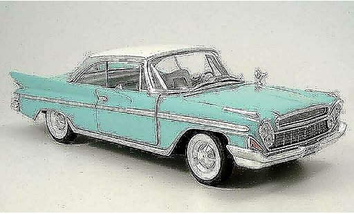 Desoto Adventurer Coupe 1/18 Yat Ming turquoise/white 1961 diecast model cars