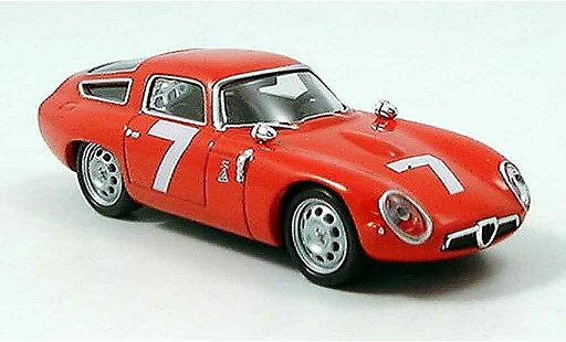 Alfa Romeo Giulia TZ1 1/43 Del Prado no.7 red diecast model cars