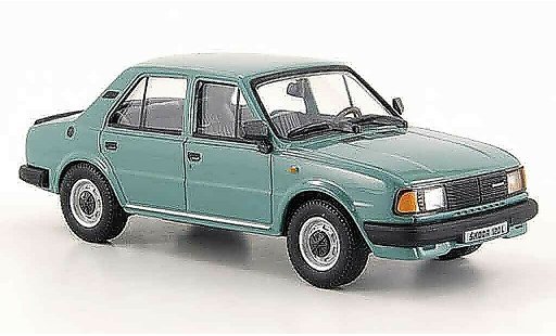 Skoda 120 Base 1/43 Abrex l grey green 1986 diecast model cars