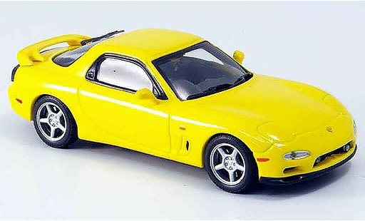 Mazda RX7 1991 1/43 Kyosho (FD3S) Type R yellow diecast model cars