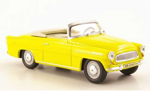 Skoda Felicia Roadster 1/43 Abrex yellow diecast model cars