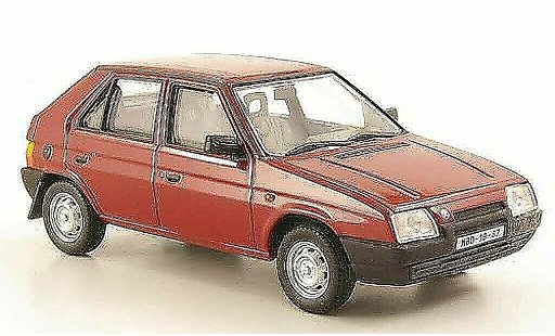 Skoda Favorit 136L 1/43 Abrex red 1987 diecast model cars